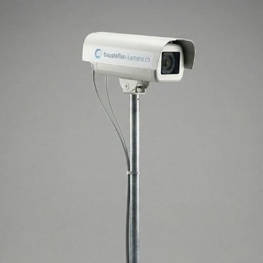6m Mast Montage für Baustellenkamera mit großer Übersicht